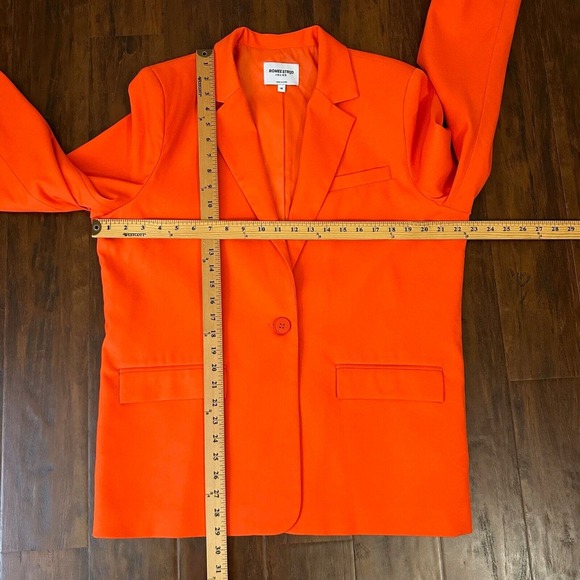 ROMEE STRIJDd x NA-KD One-Button Oversized Blazer in Orange - Picture 13 of 14
